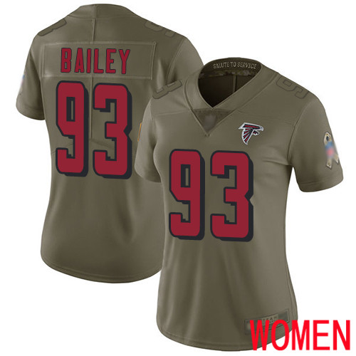 Atlanta Falcons Limited Olive Women Allen Bailey Jersey NFL Football #93 2017 Salute to Service